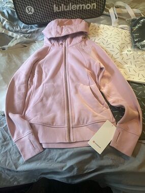 NWT Lululemon Scuba Full-Zip Hoodie, Sz 6, PINK HAZE/ROSE GOLD